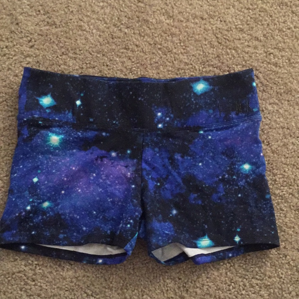 VS Pink galaxy yoga shorts